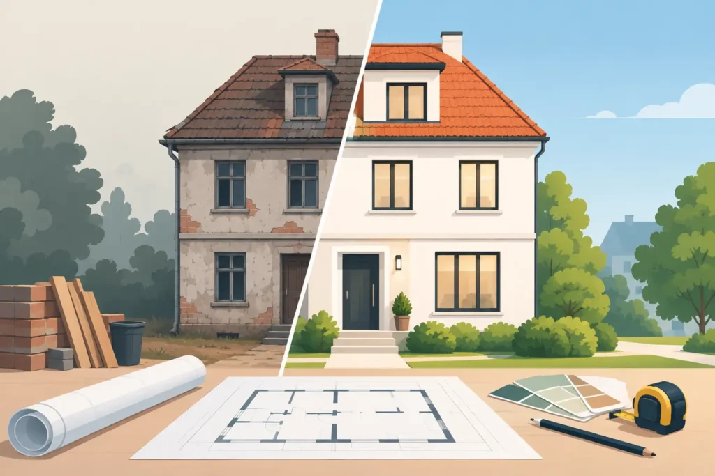 Altbau Umbau Vorher Nachher richtig planen