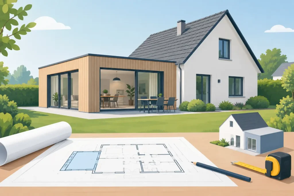Anbau an ein Einfamilienhaus richtig planen